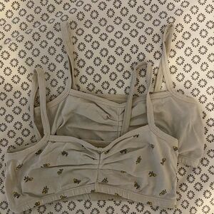 ARQ Zelda Bralette Pair in Cotton and Yellow Calico